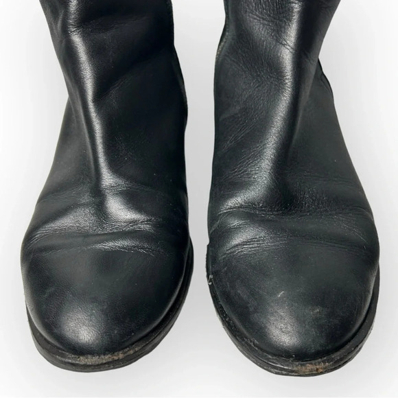 Barbara Barbieri Black Suede and Leather Side Zip Ankle Bootie 39 - Picture 4 of 8